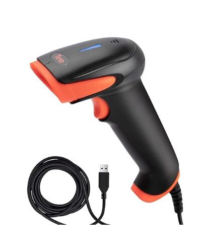 Tera Lecteur Filaire de Codes Barres 1500 Pixel CCD USB Douchette Scanner de Codes Barres Linéaire 1D Scan Rapide et Précis pour Code sur Ecran Digital, Modèle 1500C