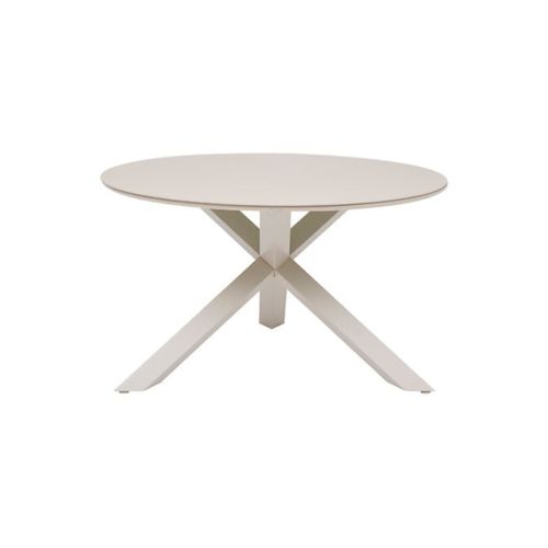 Table De Jardin Ronde Alu/Verre Oryon Argile - 6 Places - Hespéride