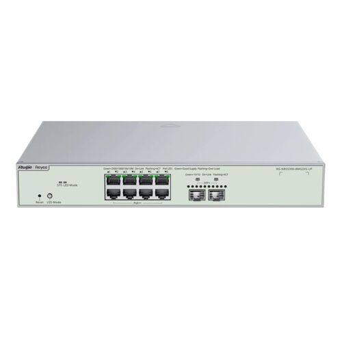 Switch Ruijie Reyee Cloud L3 avec 8 Ports RJ45 Hi-PoE et 2 SFP