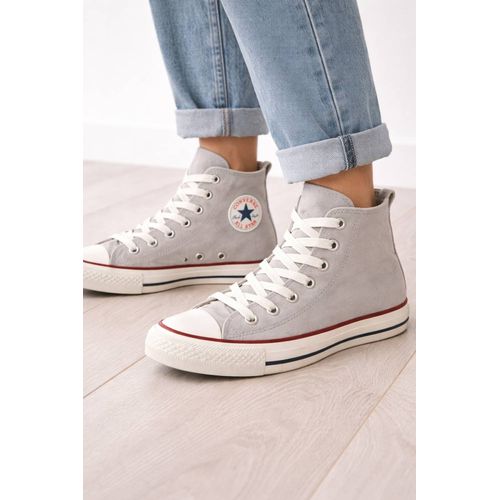 Converse All Star Femme Ou Un Homme Cuir Gris Taille 40. Tendance 2026