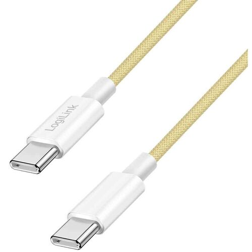 LogiLink Câble USB 2.0, USB-C - USB-C, 0,5 m, jaune