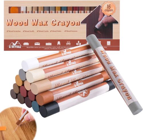 Lot De 16 Crayons De Cire Pour Réparation De Meubles Pour Couvrir Les Rayures, Les Rayures Et Les Taches
