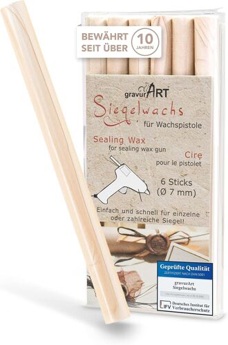 Cire à cacheter (Flexible) pour pistolet 6 barres. Elfenbein Perlmutt