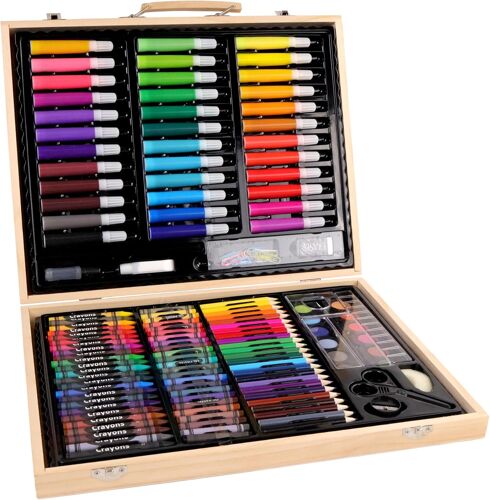 Mallette De Dessin De 150 Pièces Loisir Créatif 030227 Coloriage Multicolore Boite À Dessin Créativité Activités Manuelles Kit Complet Art Plastiques
