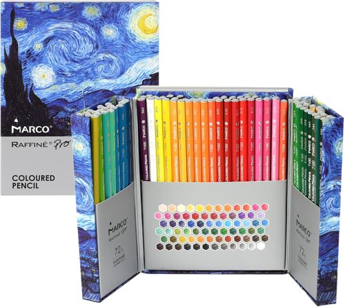 Crayons De Couleur De Pour Artistes Professionnels, 72 Couleurs Tiges En Bois + Coloration À L'huile, Le Choix Idéal Pour Les Amateurs D'art, Les Peintres Et Les Professionnels De La Peinture