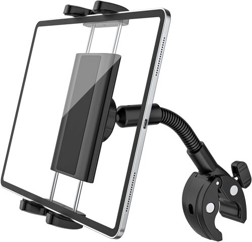Support Tablette Col de Cygne pour Vélo Spin, Poussette, Fauteuil Roulant, Tapis Roulant, Bateau, Vélo D'intérieur, Compatible iPad Pro Air Mini, Galaxy Tabs, 4-12.9"" Tablette und Téléphone