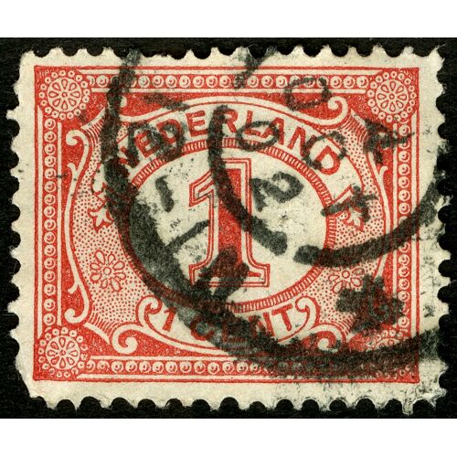 Timbre Oblitéré Nederland , 1 Cent