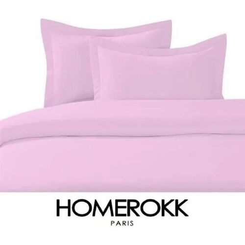 Housse De Couette - Homerokk 140x200 Cm + 1 Taie 65x65 Cm En Coton 100 % ¿ Rose Pale ¿ 57 Fils/Cm
