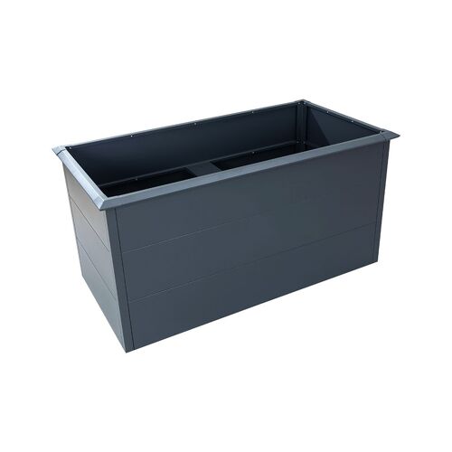 Bc-Elec - Shwrb004 Bac Potager Surélevé Jardinière En Acier Galvanisé Poudré 150x75x77cm  Anthracite, Rebord Anti Limaces