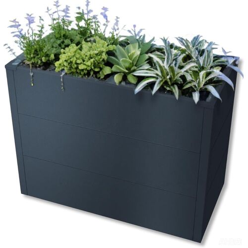 Bc-Elec - Shwrb002 Bac Potager Surélevé Jardinière En Acier Galvanisé Poudré 100x50x77cm  Anthracite