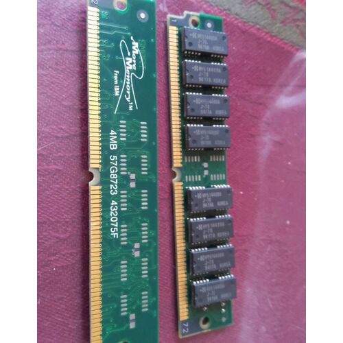 Lot de 2 barrettes mémoire 4 mo simm 72 broches