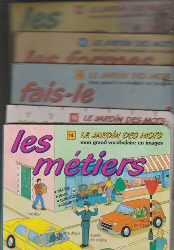 5 Numéros Du "Jardin Des Mots", 9, 10, 12, 13, 14, Soit Les Magasins, Les Formes Et Les Couleurs, Fais-Le Tout Seul, Mon Petit Frère, Les Métiers, L'Ensemble Pour 6,90 Euros.
