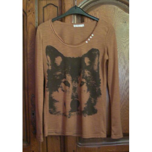 Tee-Shirt Fauve Bershka - Taille L