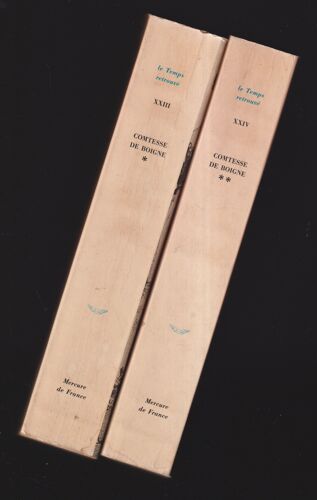"Mémoires De La Comtesse De Boigne, Née D'Osmond", 2 Tomes, Jean-Claude Berchet (Éd.), Mercvre De France, 1979