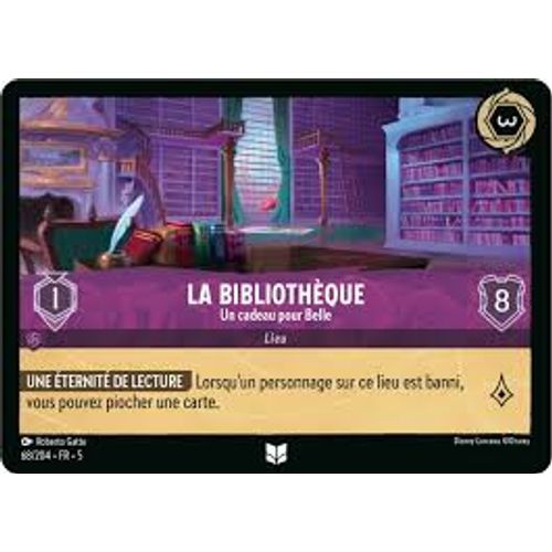 Carte Lorcana La Bibliothèque Un Cadeau Pour Belle