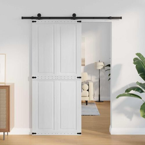 vidaXL Porte Corona Blanc 90 x 210 cm Bois d'ingénierie