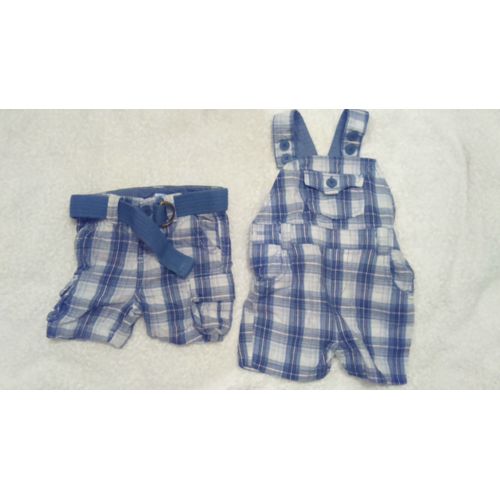 Salopette + Short Bébé Garçon Taille 6 Mois Idée Cadeau