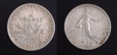 Pièce 2 Francs Semeuse 1901 Argent