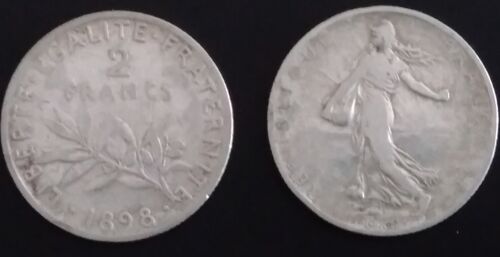 Pièce 2 Francs Semeuse 1898 Argent