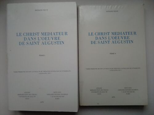 Le Christ Mediateur Dans L Oeuvre De Saint Augustin