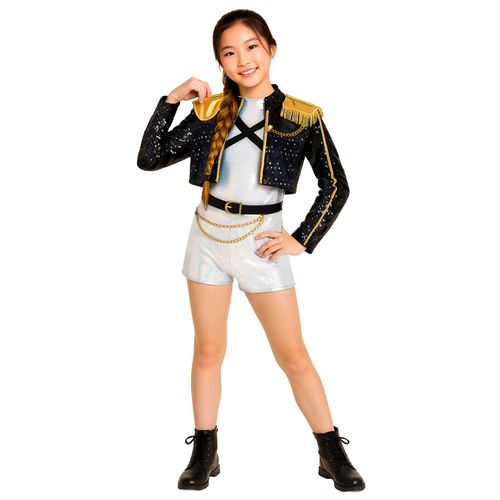Déguisement Kpop Star Iridescent Fille - Taille: 5 À 6 Ans (110-115 Cm)