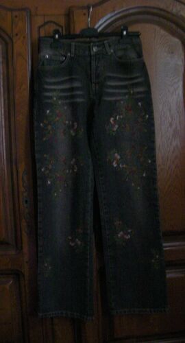 Jean Gris Brodé Marque Colin'S - Taille W26 L30