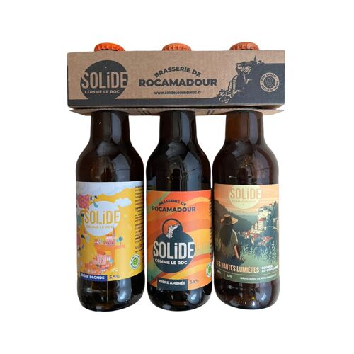 Assortiment De 6 Bières-Brasserie De Rocamadour-Solide Comme Le Roc