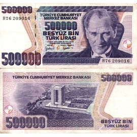 Turquie 500.000 Lirasi 1997