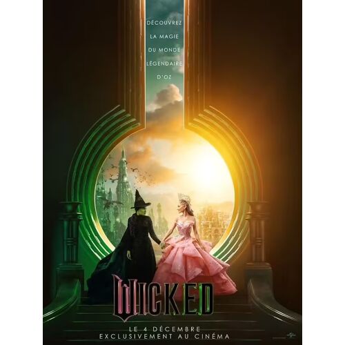 Wicked - Affiche Originale De Cinéma - Format 120x160 Cm - Un Film De Jon M. Chu Avec Cynthia Erivo, Ariana Grande, Jonathan Bailey, Michelle Yeoh, Jeff Goldblum - Année 2024