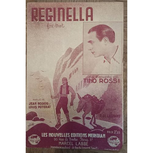 Partition Ancienne Pour Chant - Reginella