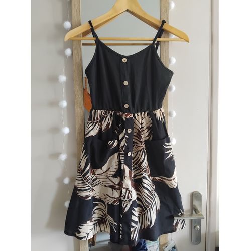 Robe Été Noir Et Beige