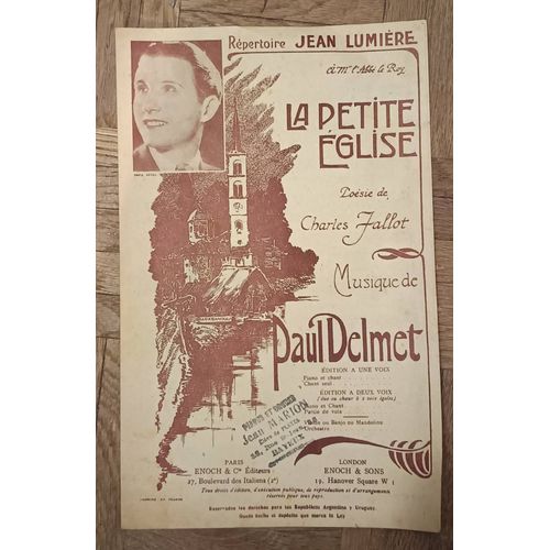 Partition Ancienne Pour Chant - La Petite Église
