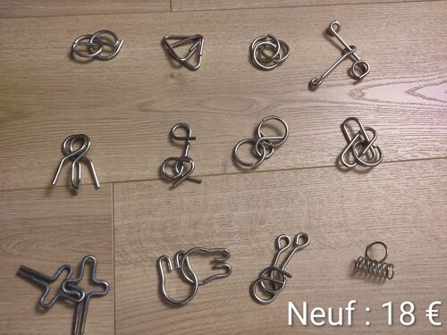 Lot petits Casses tête métalliques