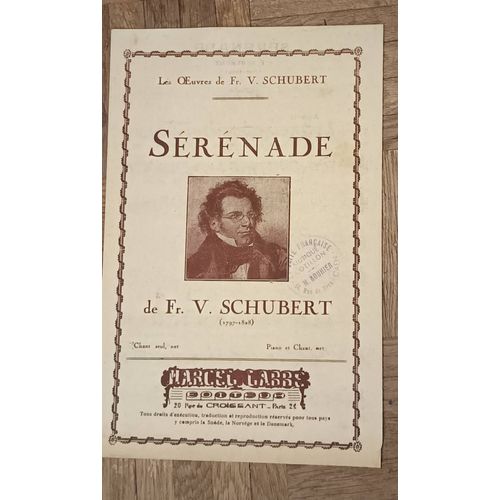 Partition Ancienne Pour Chant - Sérénade Schubert