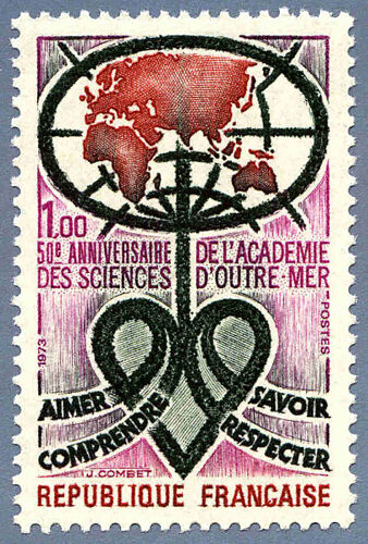 50ème Anniversaire De L'Académie Des Sciences D'Outre-Mer Année 1973 N° 1760 Yvert Et Tellier Luxe