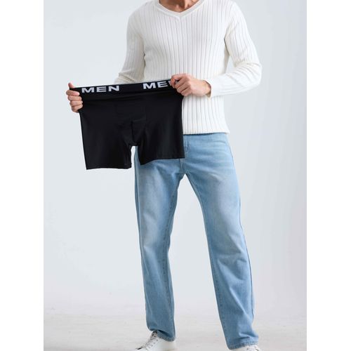 7 Pcs. Boxers Homme Et Caleçons - Sous-Vêtements Unis Avec Bout Rond/Cône Tronqué, Design Respirant Et Sans Épaisseur, Pantalons Basiques Confortables Pour Un Port Quotidien, Décontractée Et Superposé - Lot Économique (7 Pcs) - Anglais Et Chinois