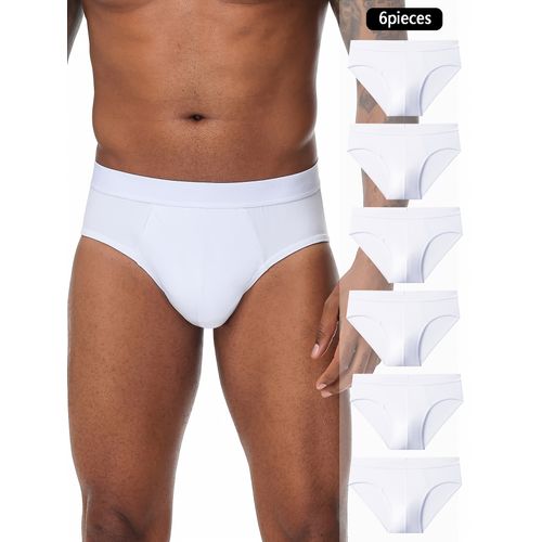 6pcs Pack Blancs Briefs Brand Boxer Style Mode Hommes Panties Sous-Vêtements Masculins Et Sous-Vêtements Pour Homme Shorts Slips