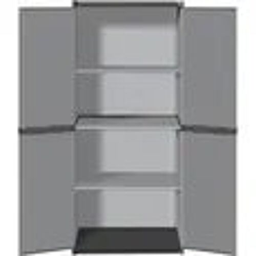 Armoire de rangement haute en résine TOOD - 3 tablettes - Gris