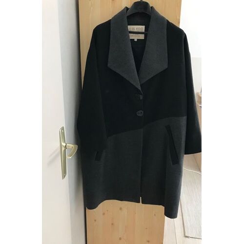 Manteau Gris Noir Taille Xl Marque Alain Murati Studio En Très Bon État
