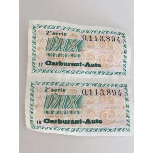 Timbres Vignettes Rationnement Essence