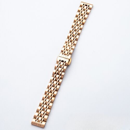 Bracelet De Montre En Acier Inoxydable Pour Garmin Lily 2 - Boucle Papillon 14 Mm Or