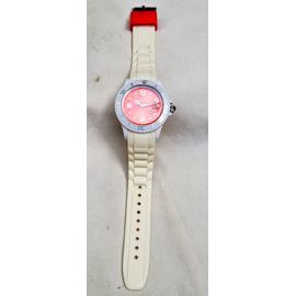 Montre Bracelet Mixte Ice Watch Silicone Blanc - Red - Pile À Changer