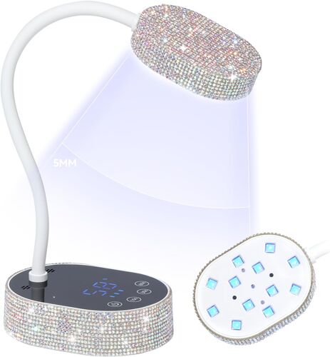 SAVILAND Mini Lampe U V pour Ongles en Gel, Rotative 36 W, Lampe LED USB Compacte avec 3 Modes, Petit Séchoir Portable Durcissant Egalement la Colle à Ongles, Idéale pour Salon et Maison