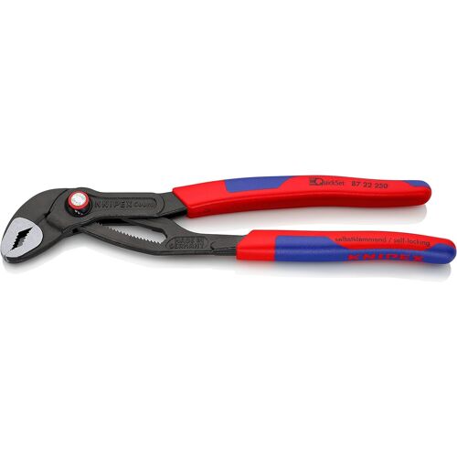 KNIPEX Cobra QuickSet Pince multiprise de pointe avec gaines bi-matière minces 250 mm, 87 22 250