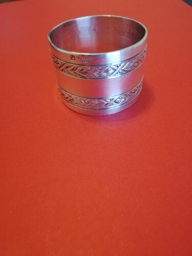 Rond De Serviette Argent Empire D.Cregut 2 Rangs