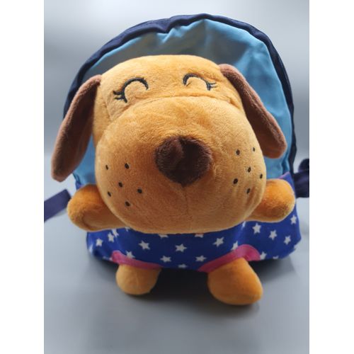 SAC A DOS PELUCHE CHIEN MULTI-COULEUR ENFANTS ANAIS DE 26 CM