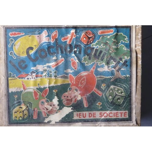 Ancien Jeu Le Cochon Qui Rit 4 Cochons