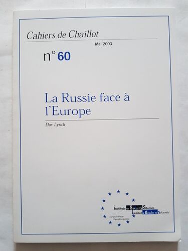 Cahiers De Chaillot No 60 Mai 2003