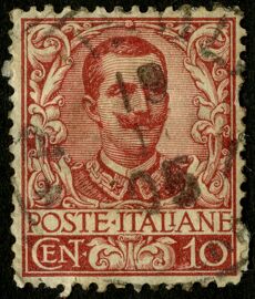 Timbre Oblitéré Poste Italiane , 10 Cent