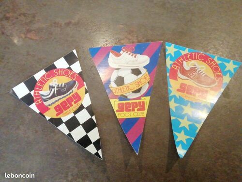 Retro Sticker Autocollant Lot De 3 Chaussures Gepy Années 70 80
